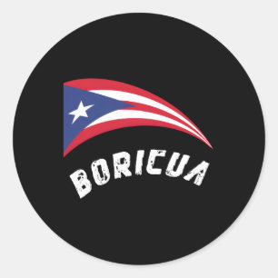 Puerto Rico Boricua Flag Pride Puerto Rican Classic Round Sticker