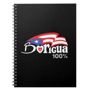 Puerto Rico Boricua T Shirt Notebook