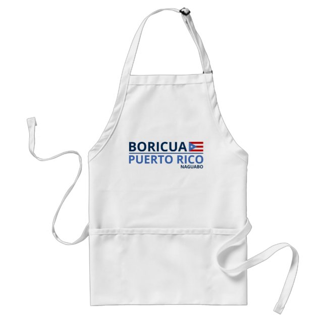 Puerto Rico Boricua Towns Customized Flag Adult Apron (Front)
