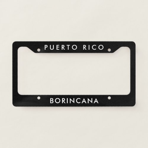 Puerto Rico Borincana License Plate Frame