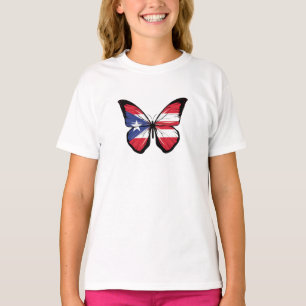 Puerto Rico Butterfly Flag T-Shirt