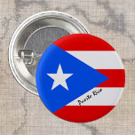 Puerto Rico button, patriotic Puerto Rican Flag Button<br><div class="desc">Buttons: Puerto Rico & Puerto Rican Flag - love my country,  travel,  holiday,  national patriots / sports fans</div>