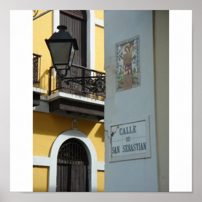 Puerto Rico Calle San Sebastian Poster (Front)