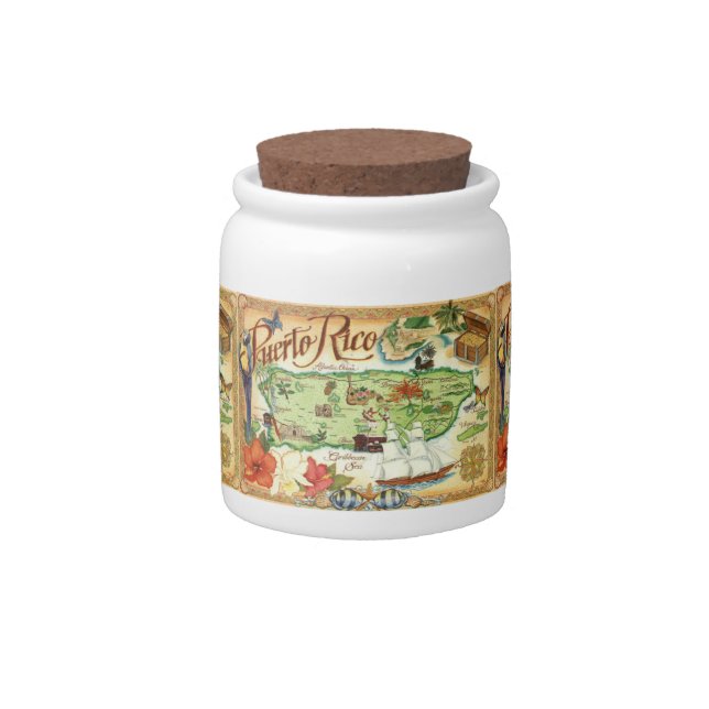 Puerto Rico Candy Jar (Front)