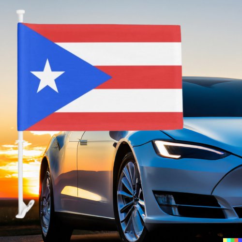 Puerto Rico Car Flag