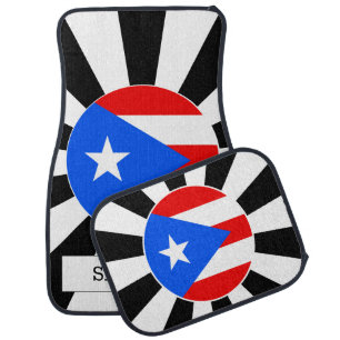 Puerto Rico Car Floor Mat & Puerto Rican Flag