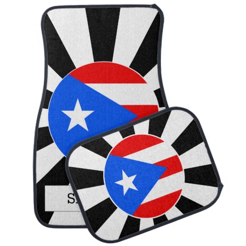 Puerto Rico Car Floor Mat  Puerto Rican Flag