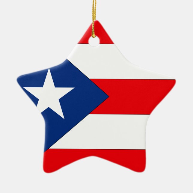Puerto Rico Ceramic Ornament (Front)
