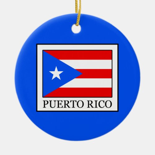 Puerto Rico Ceramic Ornament