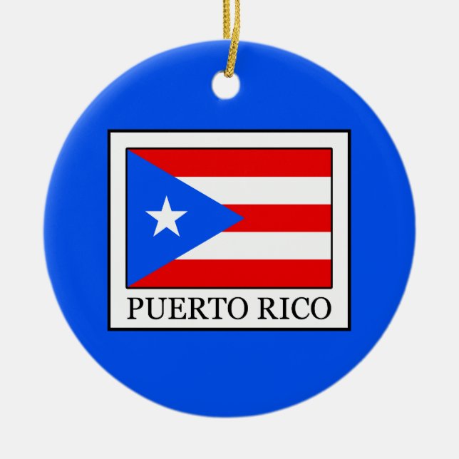 Puerto Rico Ceramic Ornament (Front)