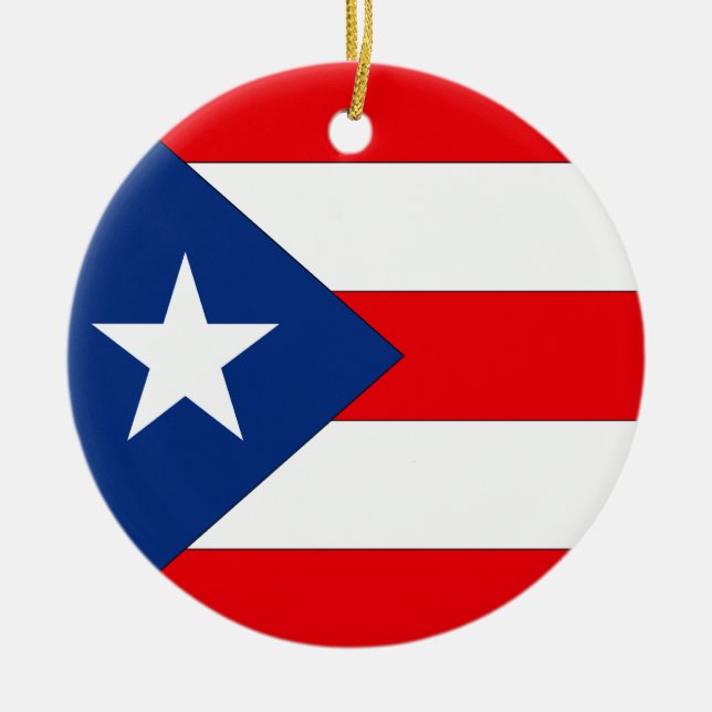 Puerto Rico Ceramic Ornament (Front)