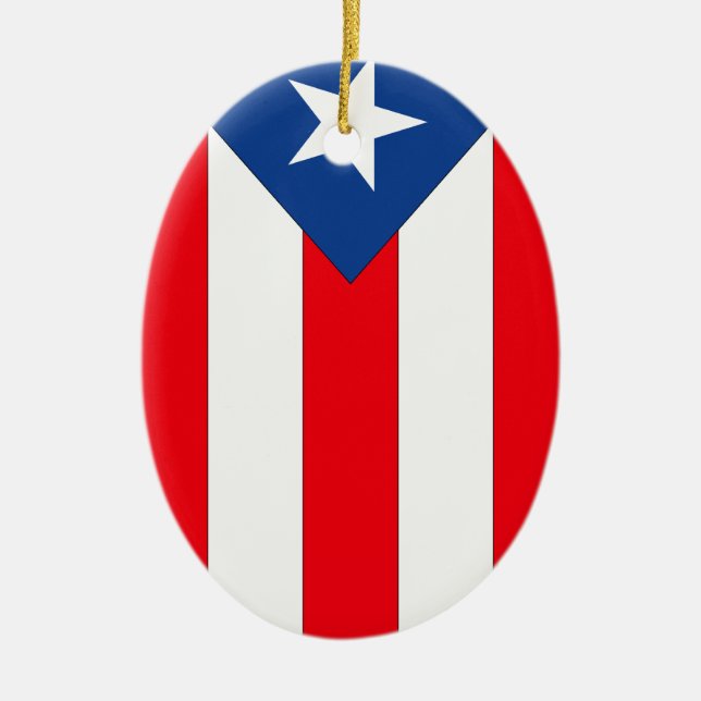 Puerto Rico Ceramic Ornament (Front)