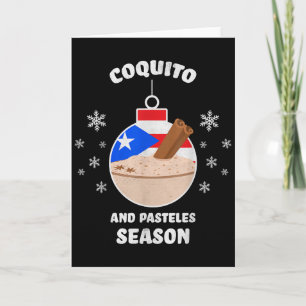 Puerto Rico Christmas Coquito And Pasteles Season Card
