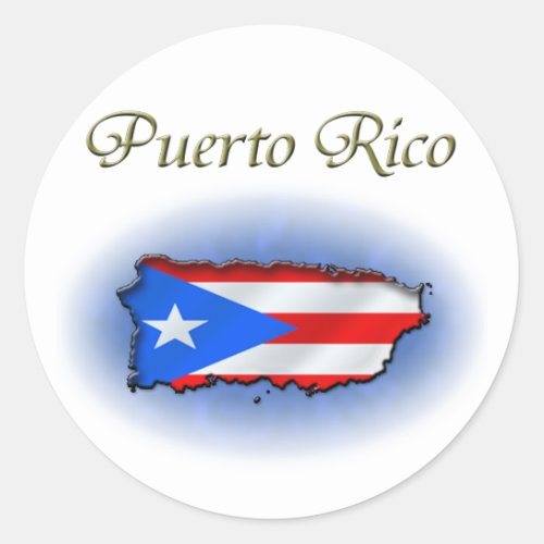 Puerto Rico Classic Round Sticker