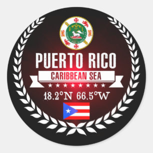 Puerto Rico Classic Round Sticker