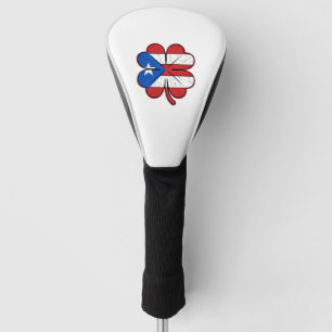 Puerto Rico Clover Flag Vintage Engraving Vector D Golf Head Cover