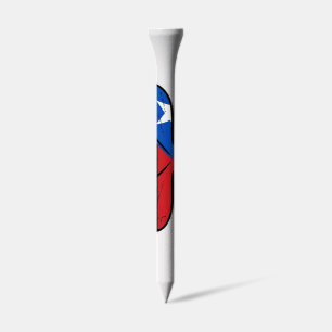 Puerto Rico Clover Flag Vintage Engraving Vector D Golf Tees