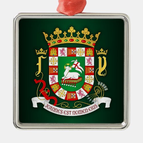 Puerto Rico COA Metal Ornament