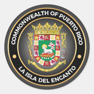 Puerto Rico Coat of Arms Classic Round Sticker
