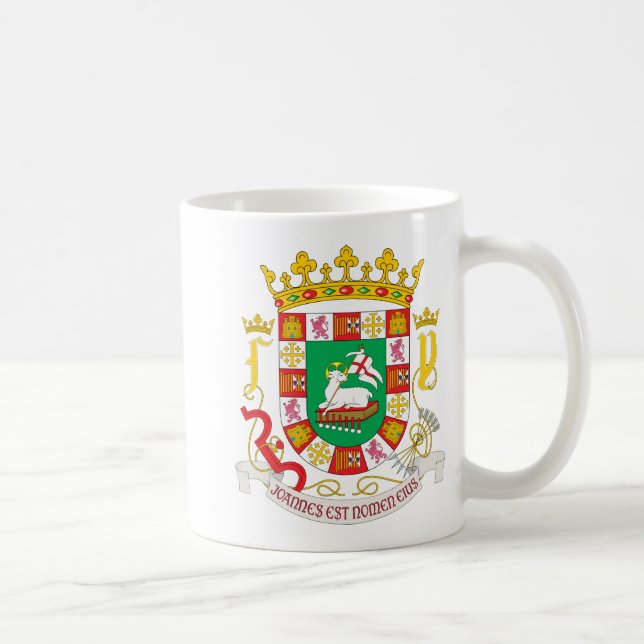 Puerto Rico Coat of Arms detail Coffee Mug (Right)