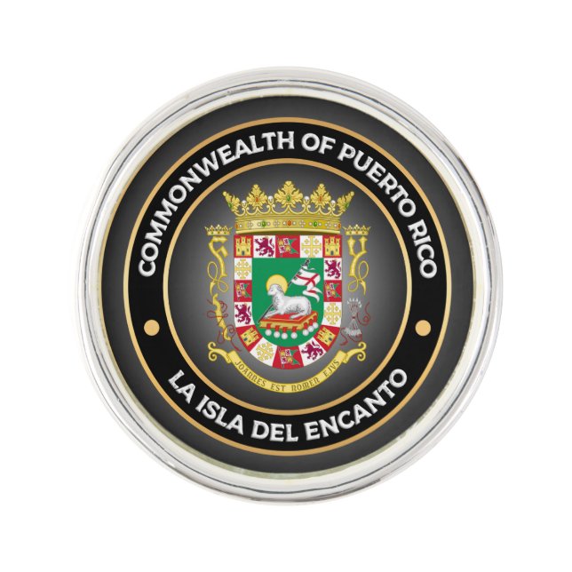 Puerto Rico Coat of Arms Lapel Pin (Front)