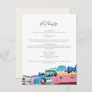 PUERTO RICO Colorful Buildings Skyline Detail Card