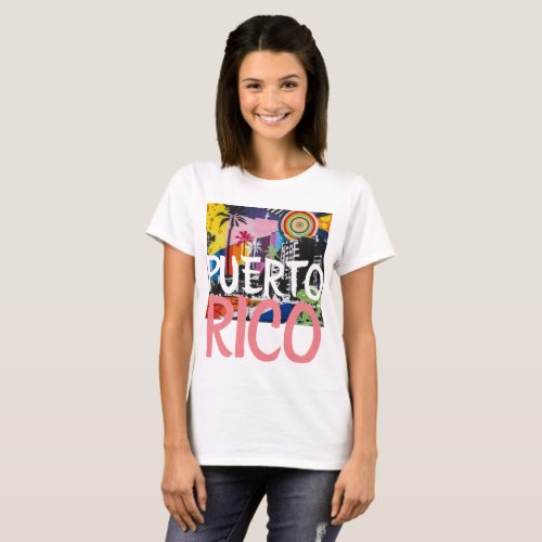 Puerto Rico Cool Graffiti Mural Shirt Womens 2 T_Shirt