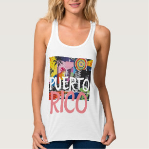 Puerto Rico Cool Graffiti Mural Tank, Women's Tank Top