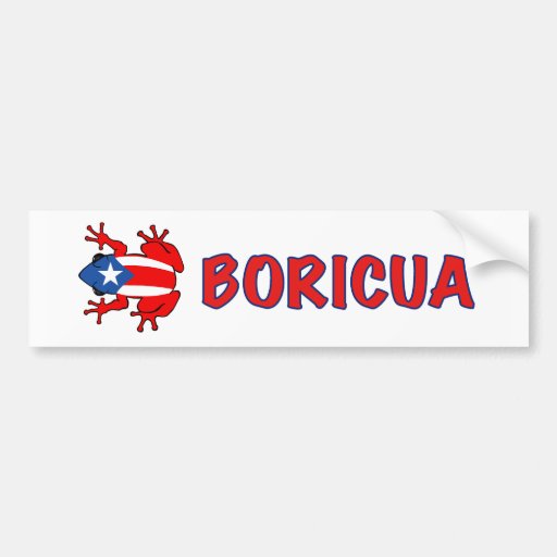 Puerto Rico - Coqui - Boricua Sticker Car Bumper Sticker | Zazzle