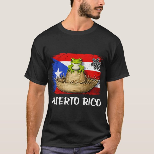 Puerto Rico Coqui Flag T-Shirt (Front)