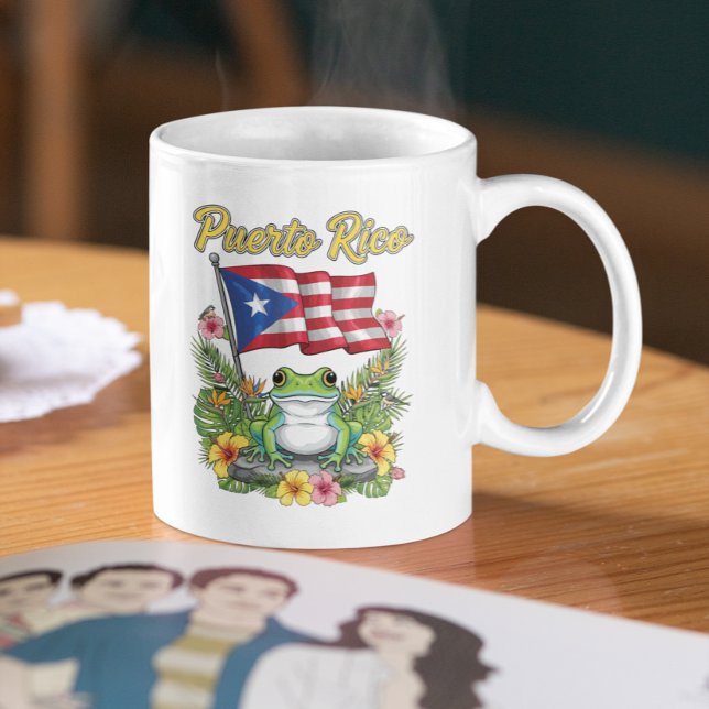 Puerto Rico Coquí Frog Boricua Pride Coffee Mug (Puerto Rico Coquí Frog Boricua Pride Coffee Mug)