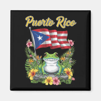 Puerto Rico Coquí Frog Boricua Pride Magnet