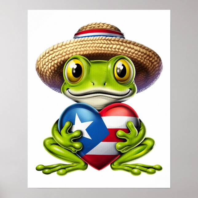 Puerto Rico Coqui Frog Poster (Front)