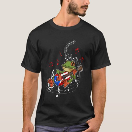Puerto Rico Coqui Frog Puerto Rican Music Graphic T_Shirt