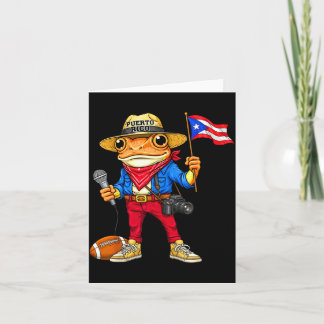 Puerto Rico Coqui Frog Street Music Football Boric Card