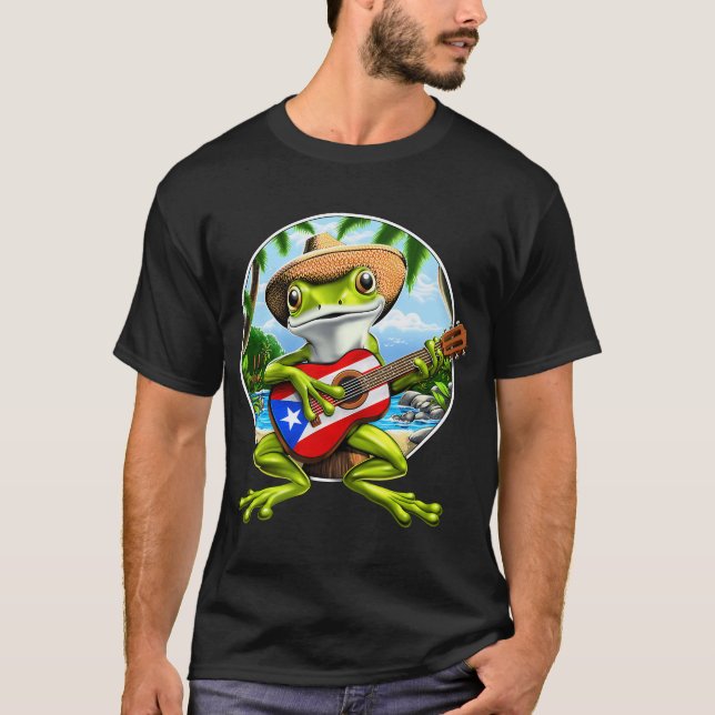 Puerto Rico Coqui Frog T-Shirt (Front)
