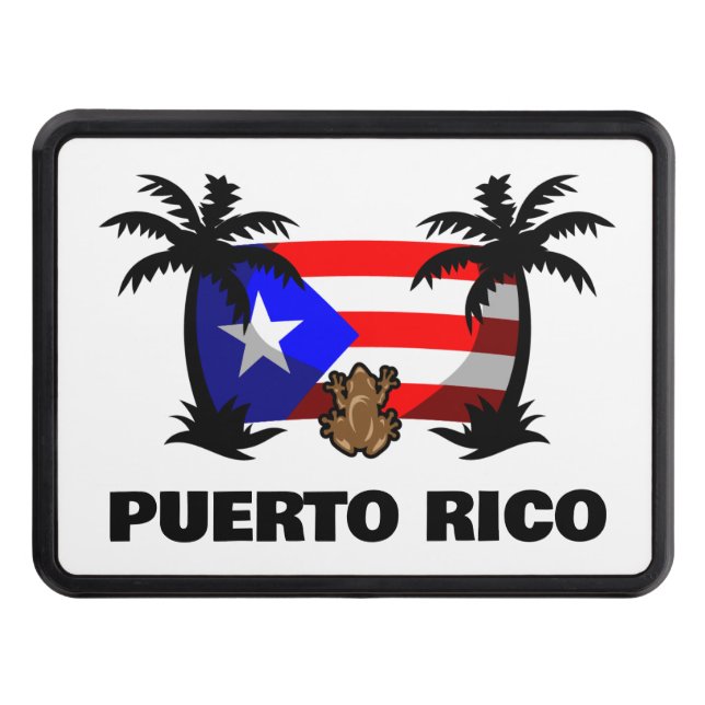 Puerto Rico Coqui Frog Travel Hitch Cover (Front)