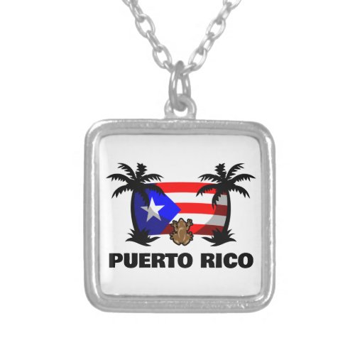 Puerto Rico Coqui Frog Travel Silver Plated Necklace