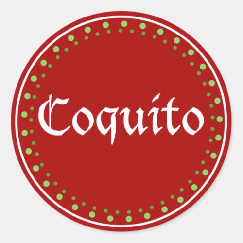 Puerto Rico Coquito Classic Round Sticker