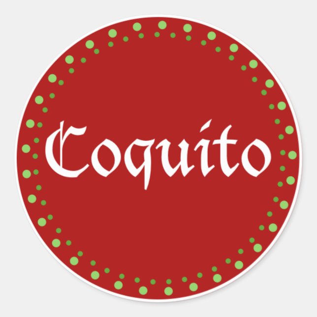 Puerto Rico: Coquito Classic Round Sticker (Front)