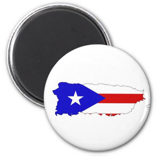 puerto rico country flag map magnet