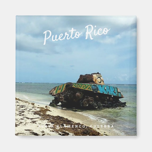 Puerto Rico, Culebra, Playa Flamenco Magnet (Front)