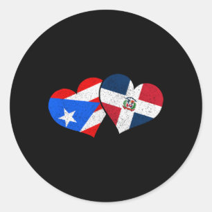 Puerto Rico Dominican Republic Pride Puerto Rican Classic Round Sticker