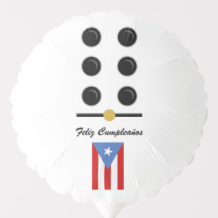 Puerto Rico Domino Birthday Balloon