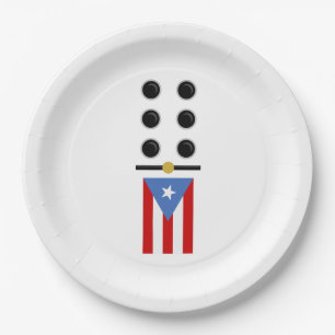 Puerto Rico Domino Paper Plates