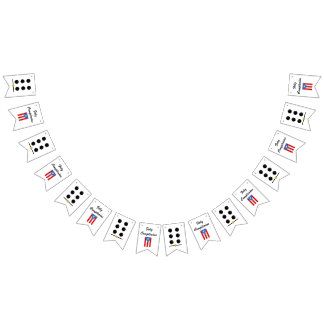 Puerto Rico Domino Theme Birthday Bunting Flags
