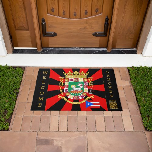 Puerto Rico Doormat  Puerto Rican Flag  Patriots