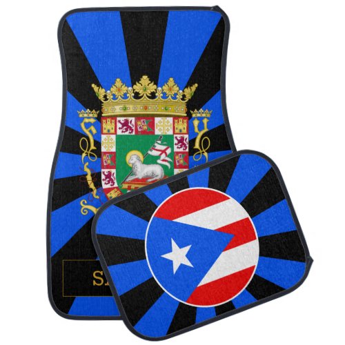 Puerto Rico Drivers  Puerto Rican Flag  Patriots Car Floor Mat