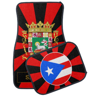 Puerto Rico Drivers & Puerto Rican Flag / Patriots Car Floor Mat