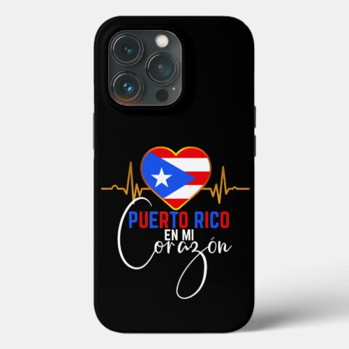 Puerto Rico en mi Corazon Puerto Rican Pride iPhone 13 Pro Case